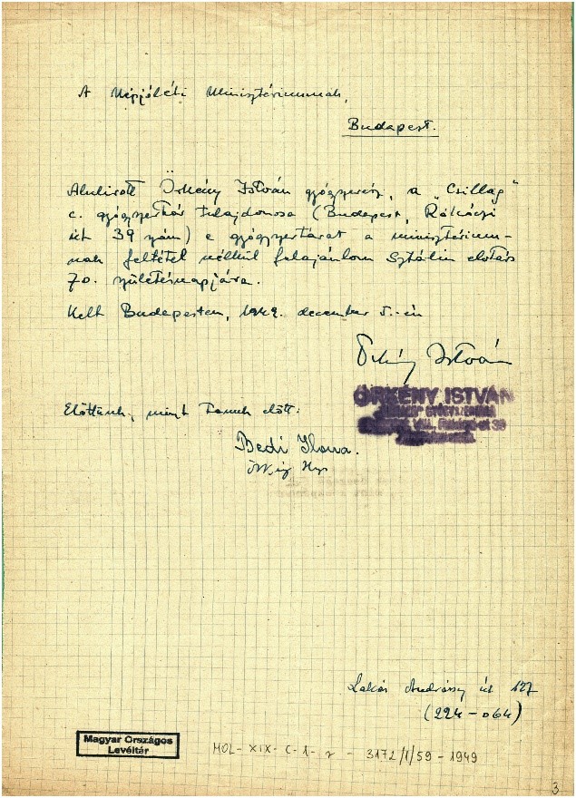 Örkény István kézirat